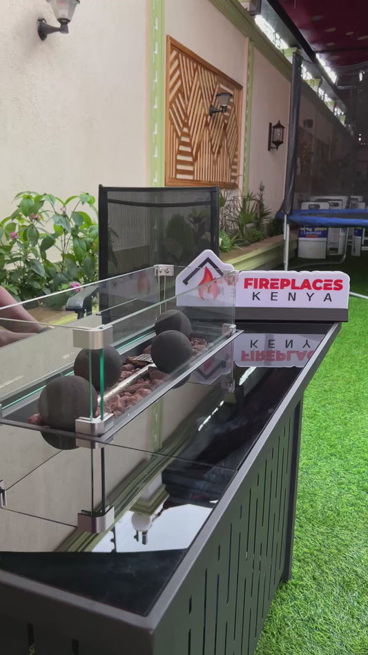 PORTABLE GAS FIRETABLE FIREPLACE UNIT